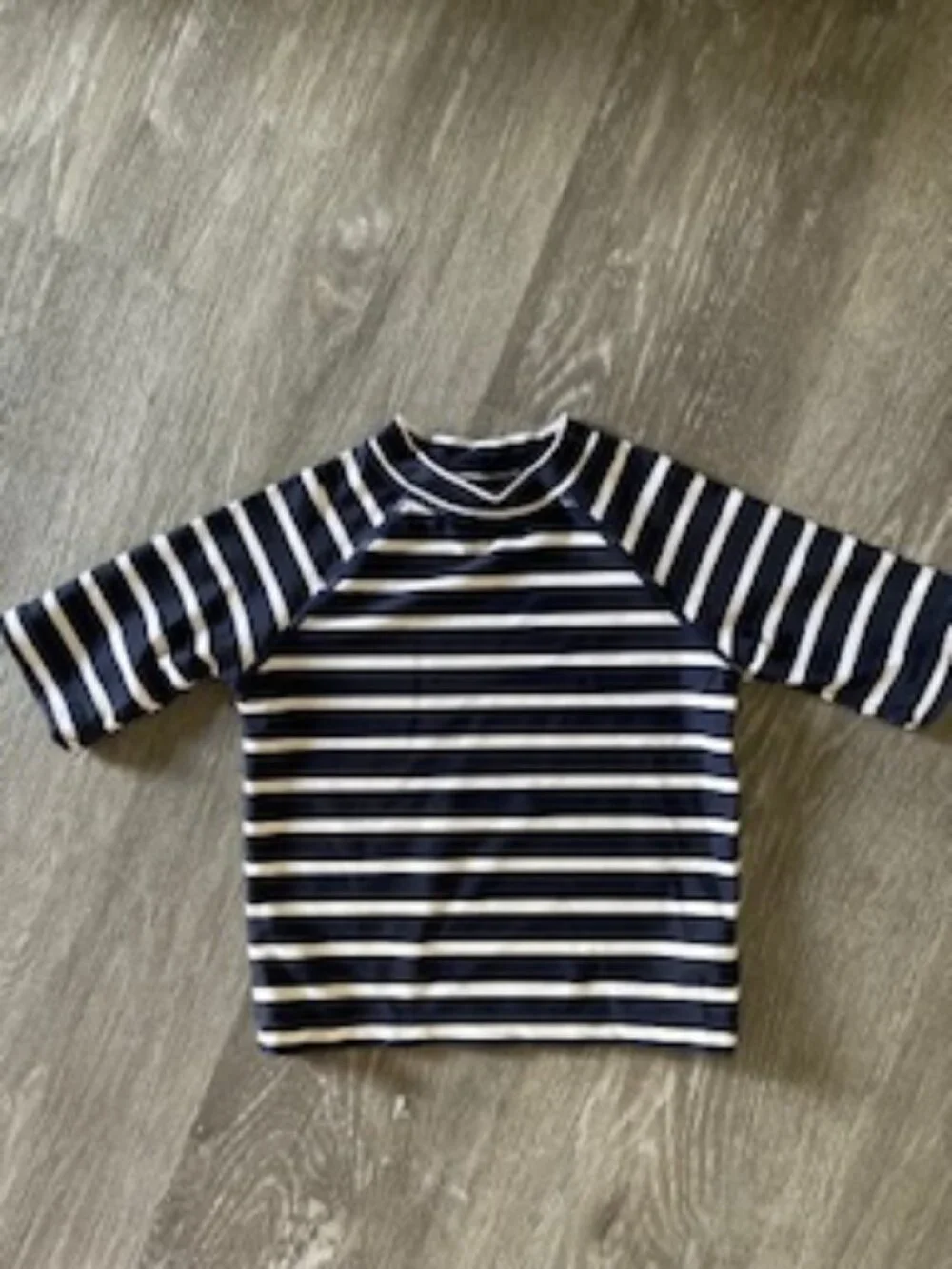 🧡3/15 Janie and Jack Navy White Swim Shirt Kids 18-24 Months